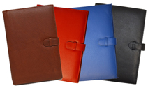 leather journals with belt and loop closures